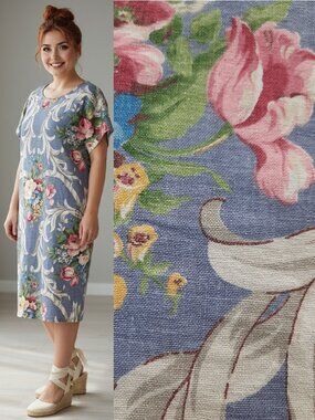 Vtg 90s handmade cotton sheath dress